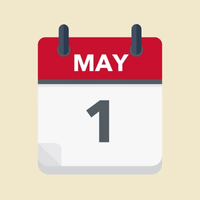 Calendar icon showing 1st May