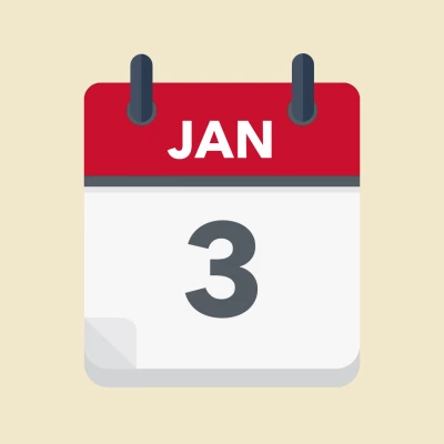 Calendar icon showing 3rd January