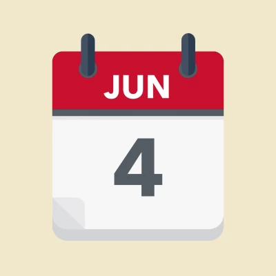 Calendar icon showing 4th June