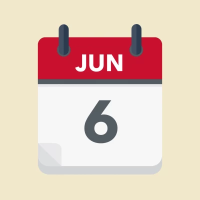 Calendar icon showing 6th June