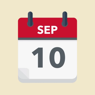 Calendar icon showing 10th September