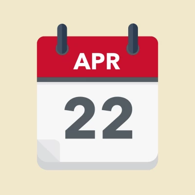Calendar icon showing 22nd April