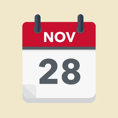 Calendar icon showing 28th November