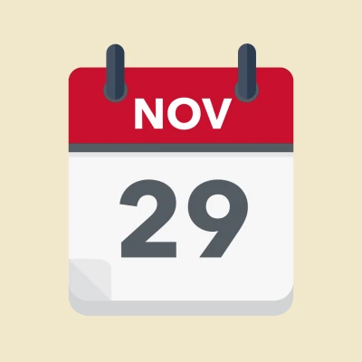Calendar icon showing 29th November