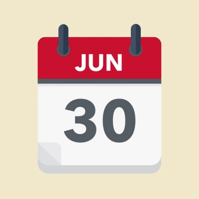 Calendar icon showing 30th June